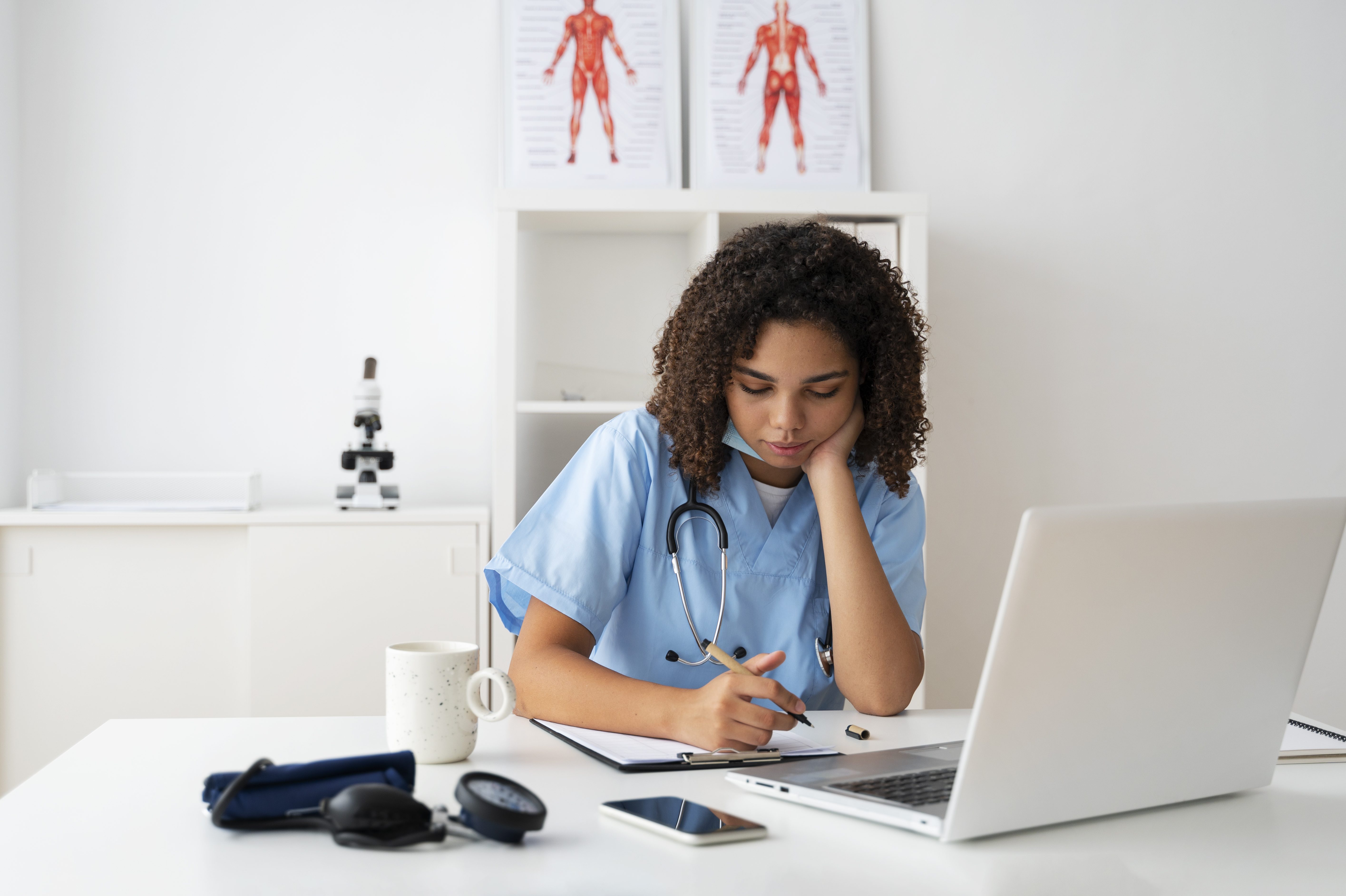 Healthcare student receiving focused academic support